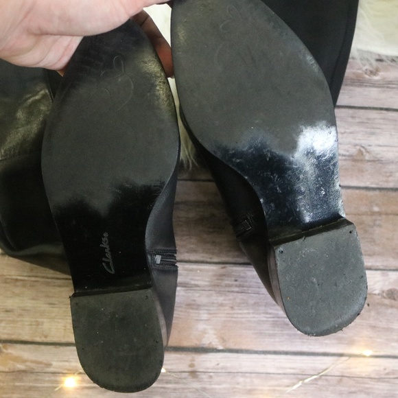 clarks caddy belle black suede boots